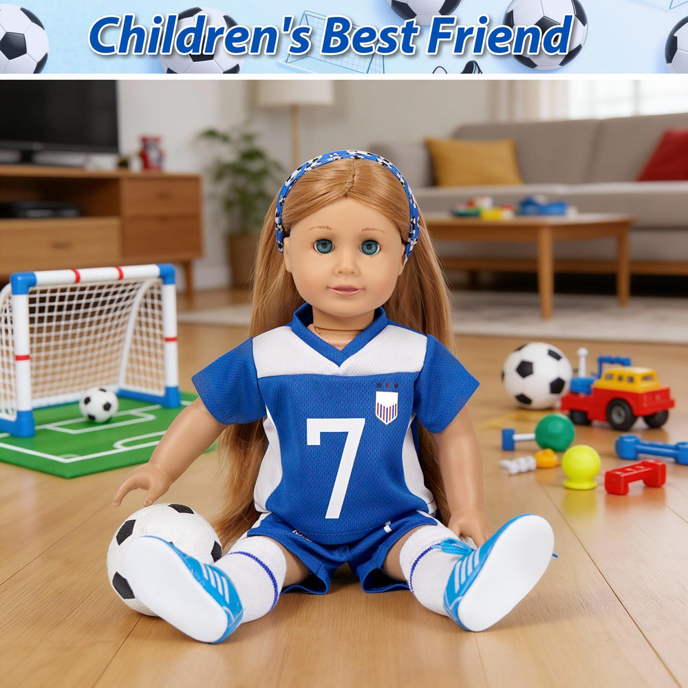 ARTST inflatable mini soccer ball invites active pretend play for dolls
