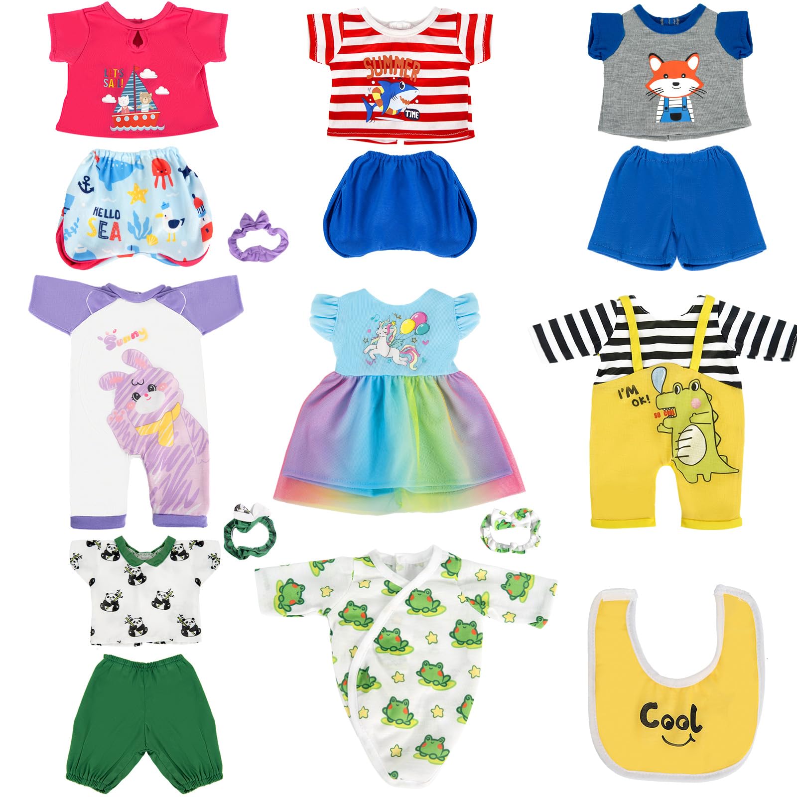 ARTST animal-patterned doll clothes spark creative pretend play for 14–16 inch dolls.