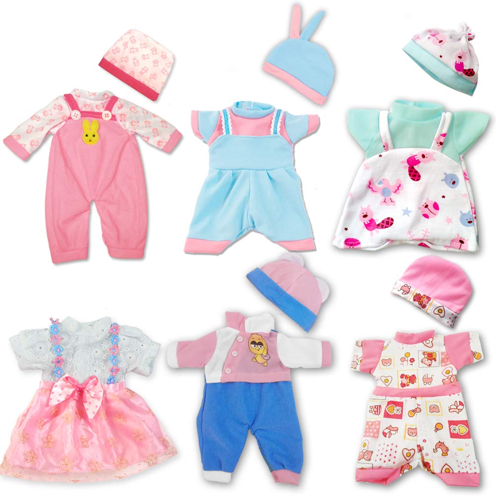 ARTST 12-inch doll jumpsuits for easy dress-up and mix-and-match play.