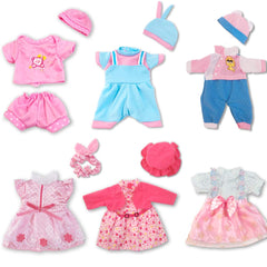ARTST six-set doll clothes for 12-inch dolls for mix-and-match play