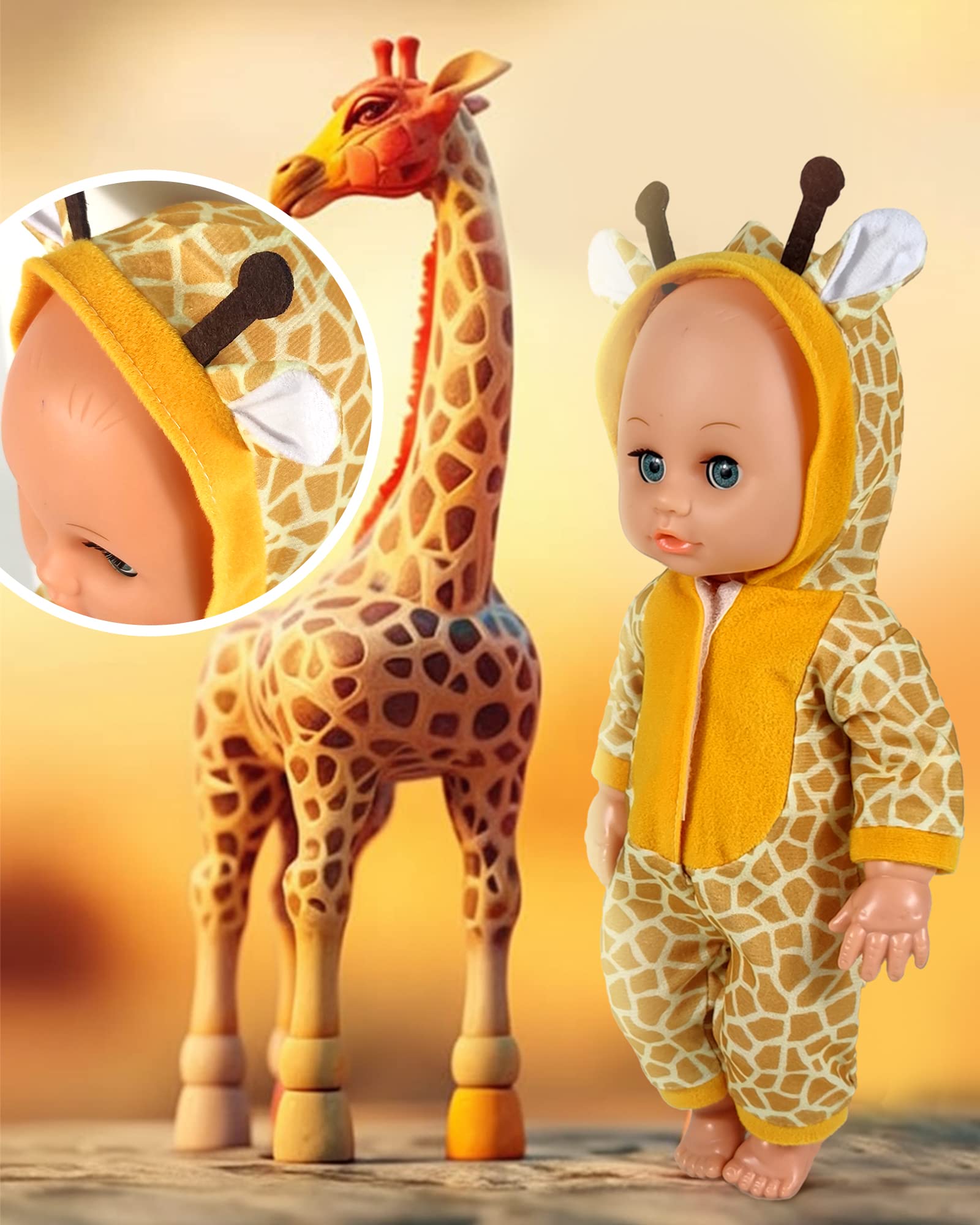 ARTST 12-inch doll clothes with duck design for sunny play