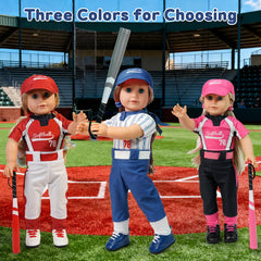 ARTST softball uniform doll outfit baseball-bat provides realistic pretend play scenarios