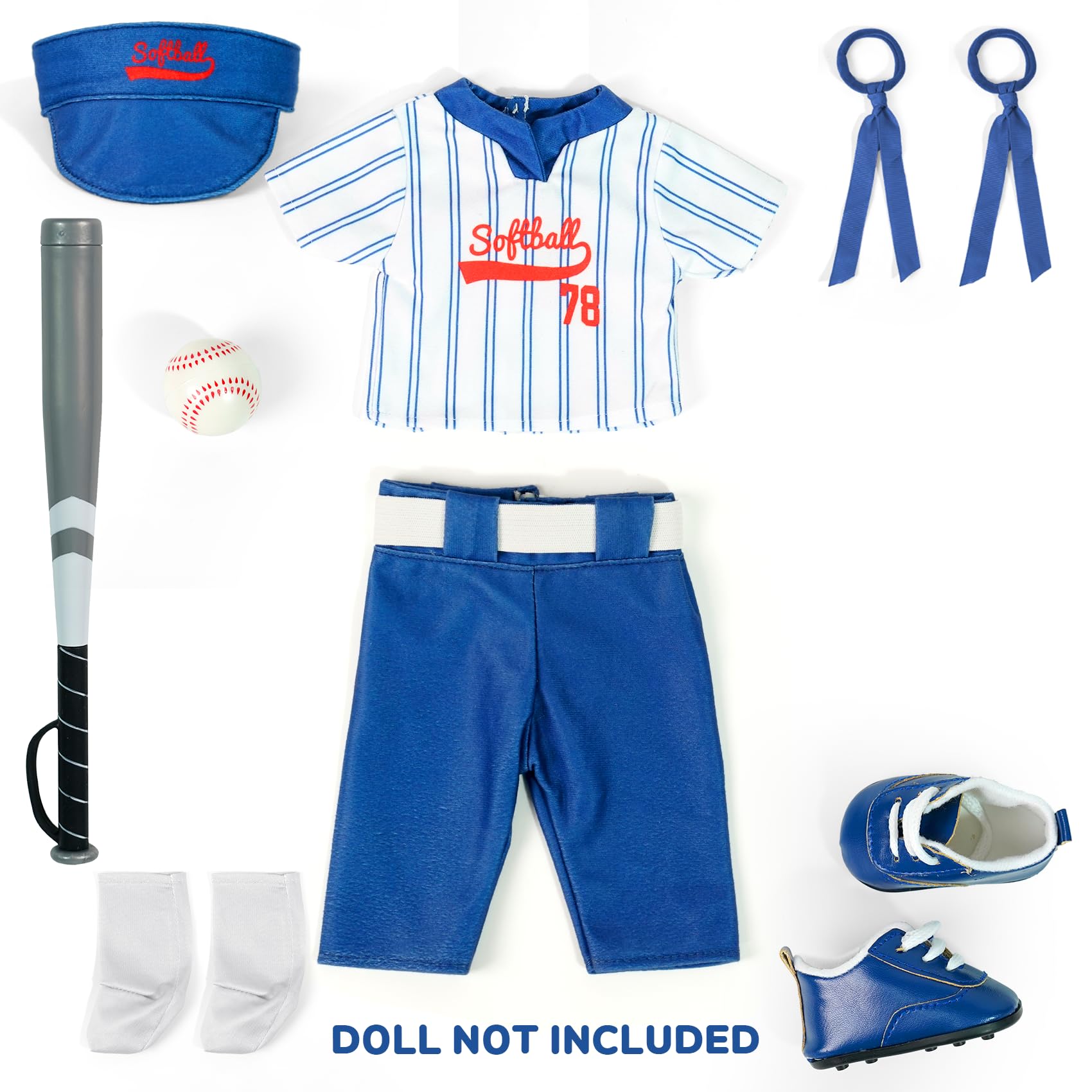 ARTST softball uniform doll outfit tshirt offers soft fabric for gentle doll dressing
