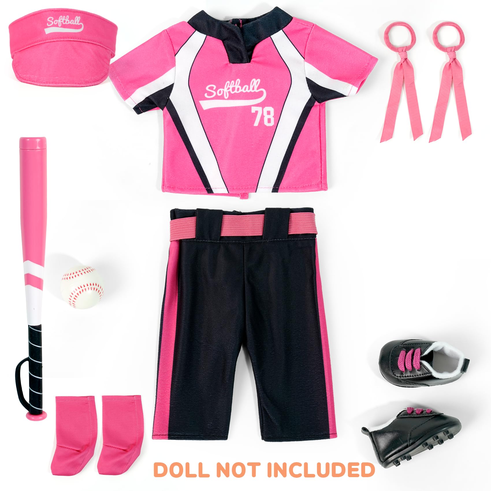 ARTST pink doll T-shirt offers soft, skin-friendly comfort for dolls