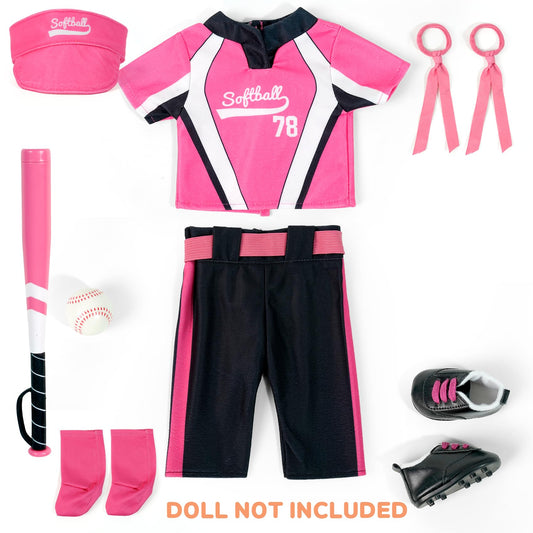 ARTST pink doll T-shirt offers soft, skin-friendly comfort for dolls