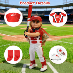 ARTST softball uniform doll shoes: finish the look with ready-to-play footwear.