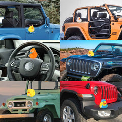 Arttyma jeep ducking bath toy, soft materials, safe for little ones during baths.