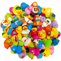 Arttyma rubber ducks bulk pack 30 in colorful variety, ideal for decorations and party favors.