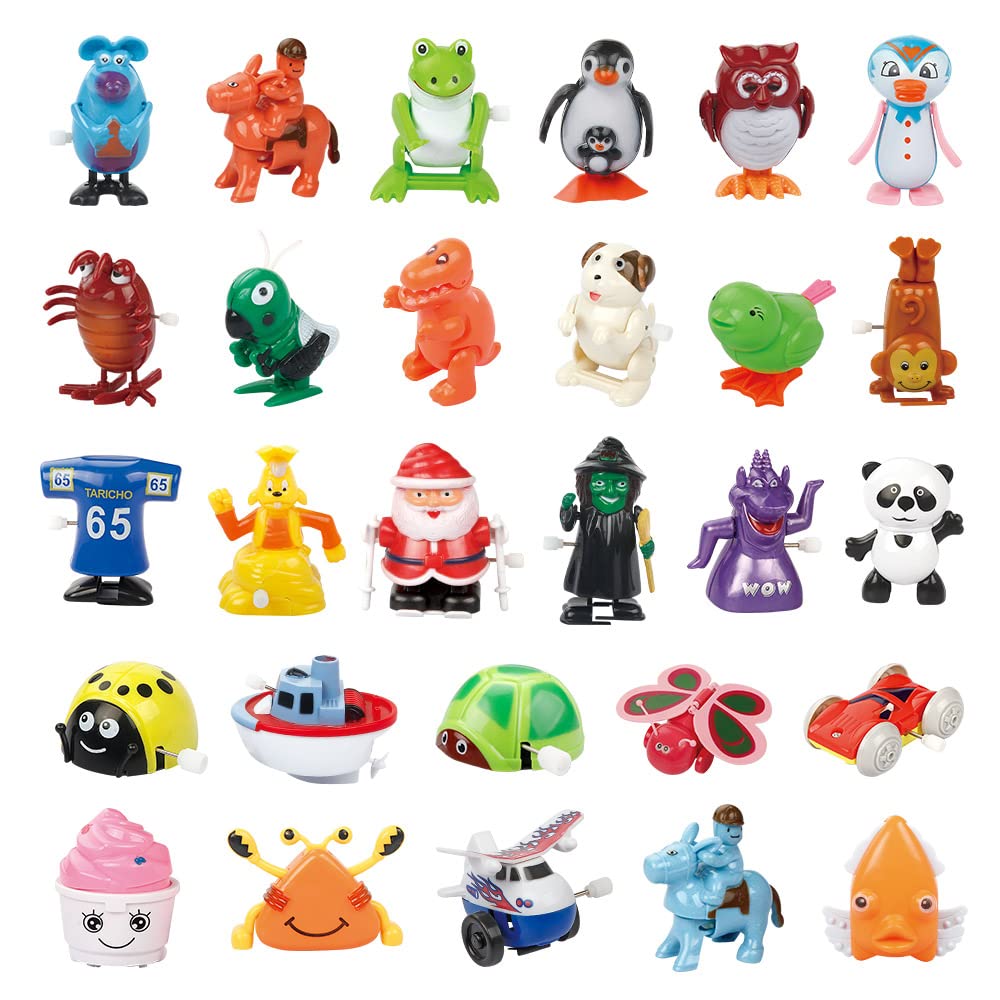 aruemp 28-piece wind-up toys assorted collection for imaginative play and gifting
