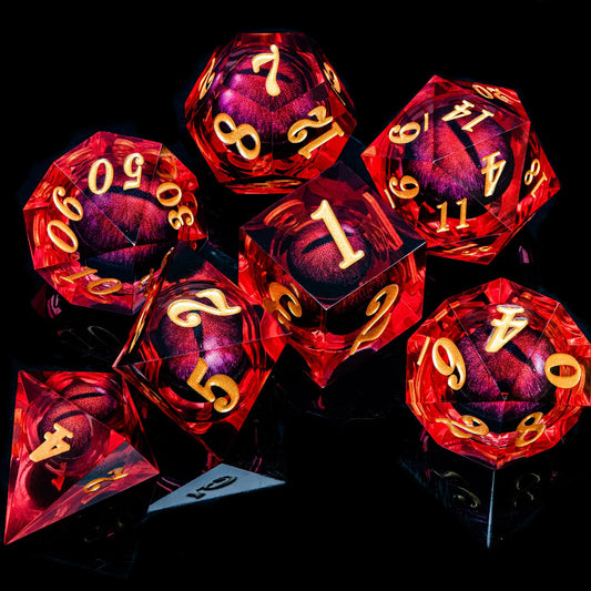 ARUOHHA seven-piece polyhedral D&D dice set for RPG sessions