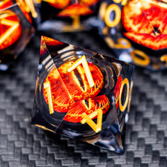ARUOHHA D8 sharp-edged resin dice with crisp readability