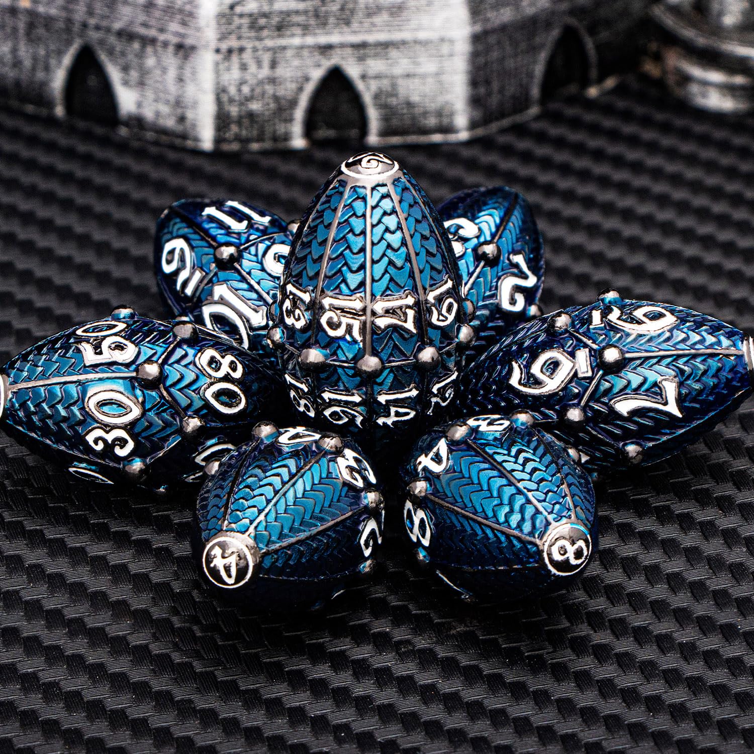 ARUOHHA dragon egg shell used as display and storage for dice