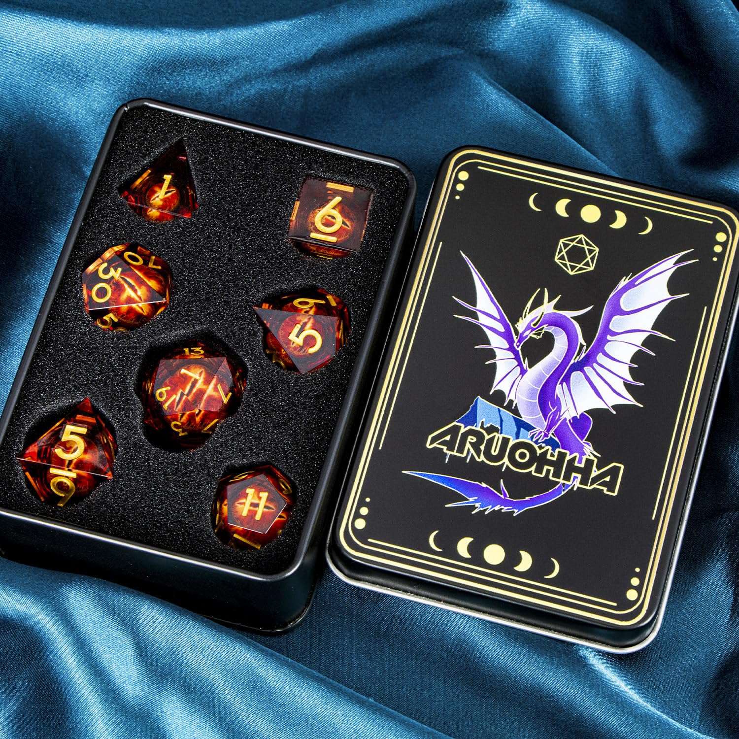 ARUOHHA D20 resin die for epic dice-rolling moments