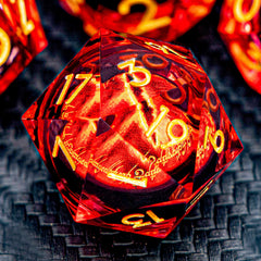 ARUOHHA Gazes Eye dice with liquid core visible during rolls
