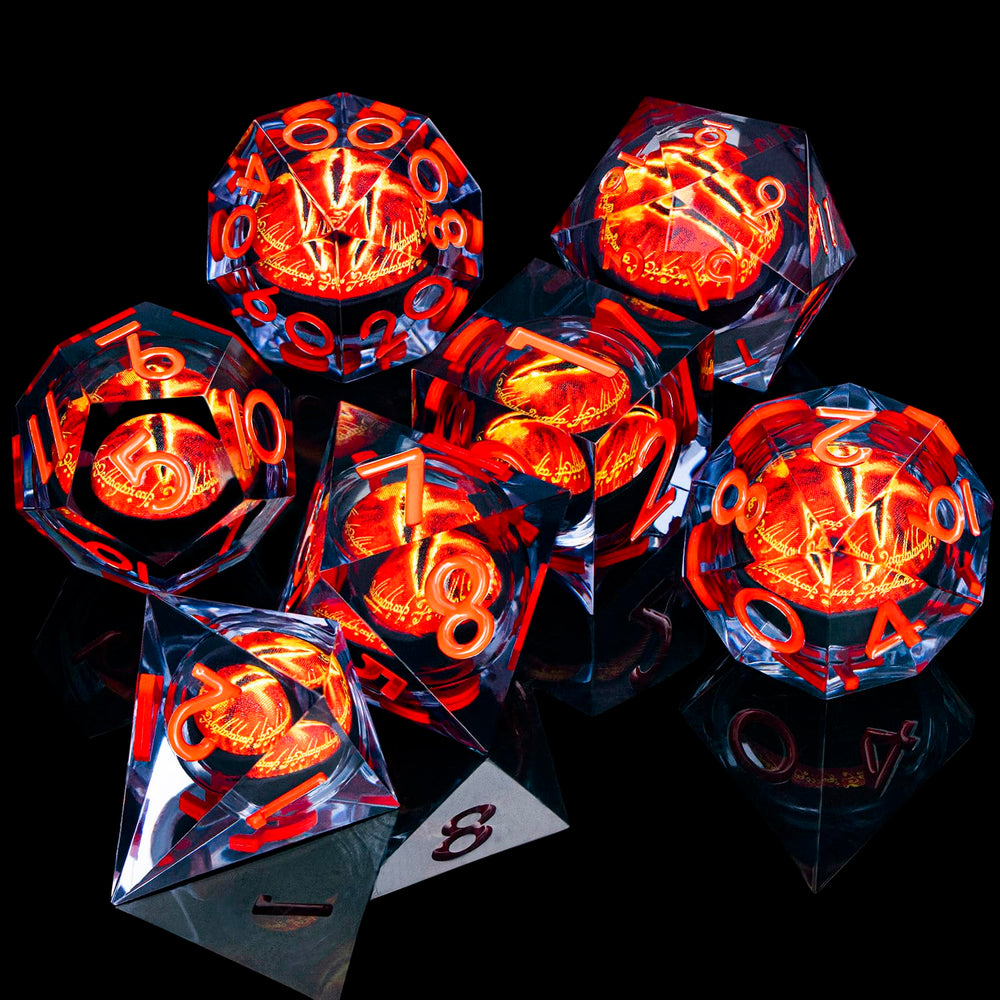ARUOHHA dice on table showcases balanced casting and satisfying tactile feedback