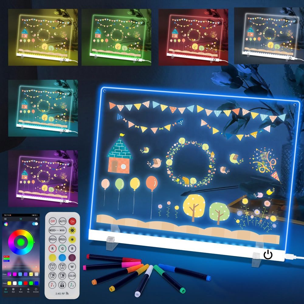 Arvana neon glow LED display brightens messages on desks and walls