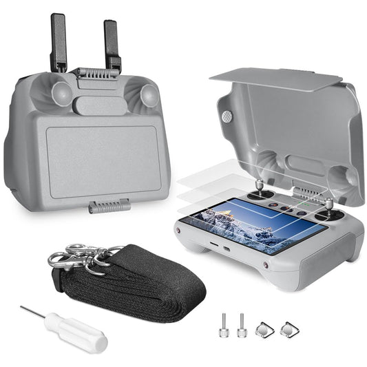 Arzroic RC 2 sun hood protective cover shields the DJI screen from glare.
