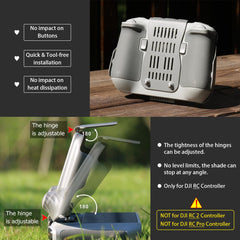 Arzroic screen protection for DJI RC remote shields controls during transport