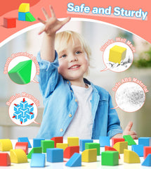 Asago durable ABS blocks resist drops and washing, easing cleanup after energetic building sessions.