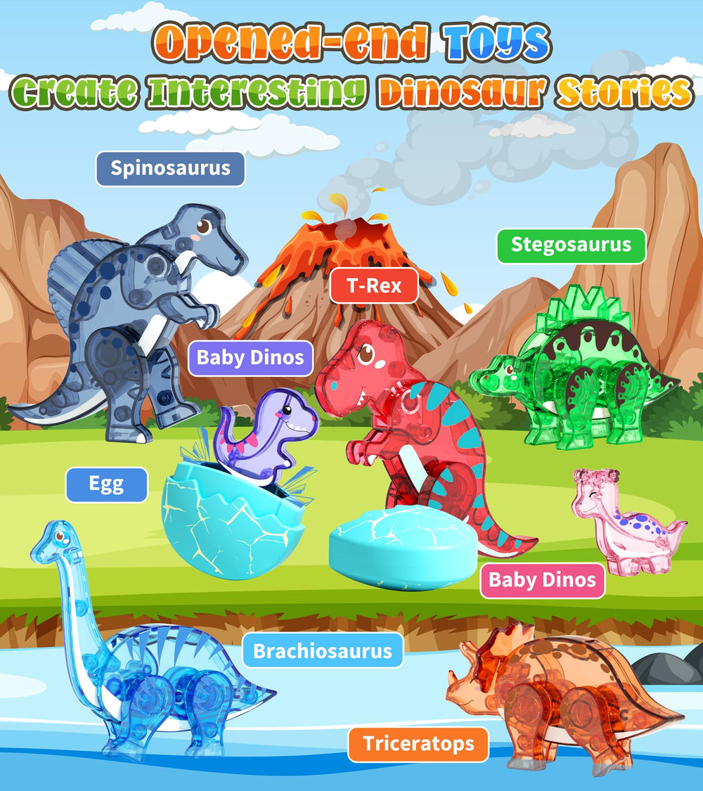 Asago egg dinosaur magnets showing hatchable dino eggs for creative play
