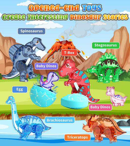 Asago egg dinosaur magnets showing hatchable dino eggs for creative play