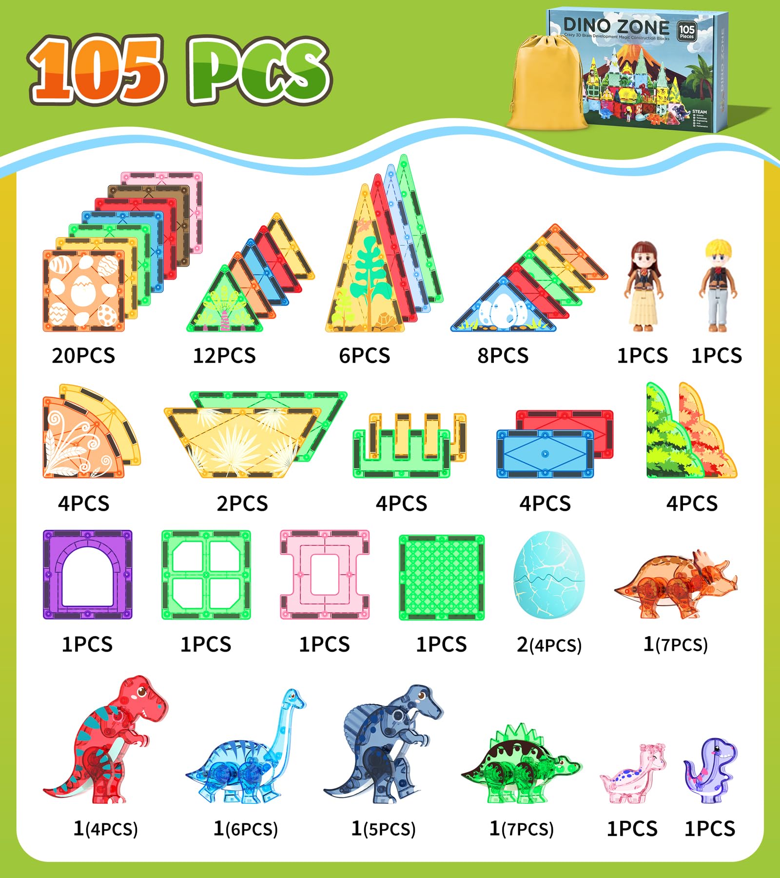 Asago gift pack dino toy set ideal educational gift for curious kids