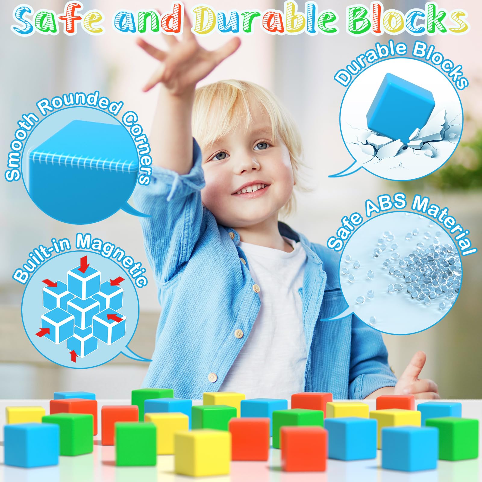 Asago magnetic blocks 360-degree attachment demonstrates strong, versatile connections.