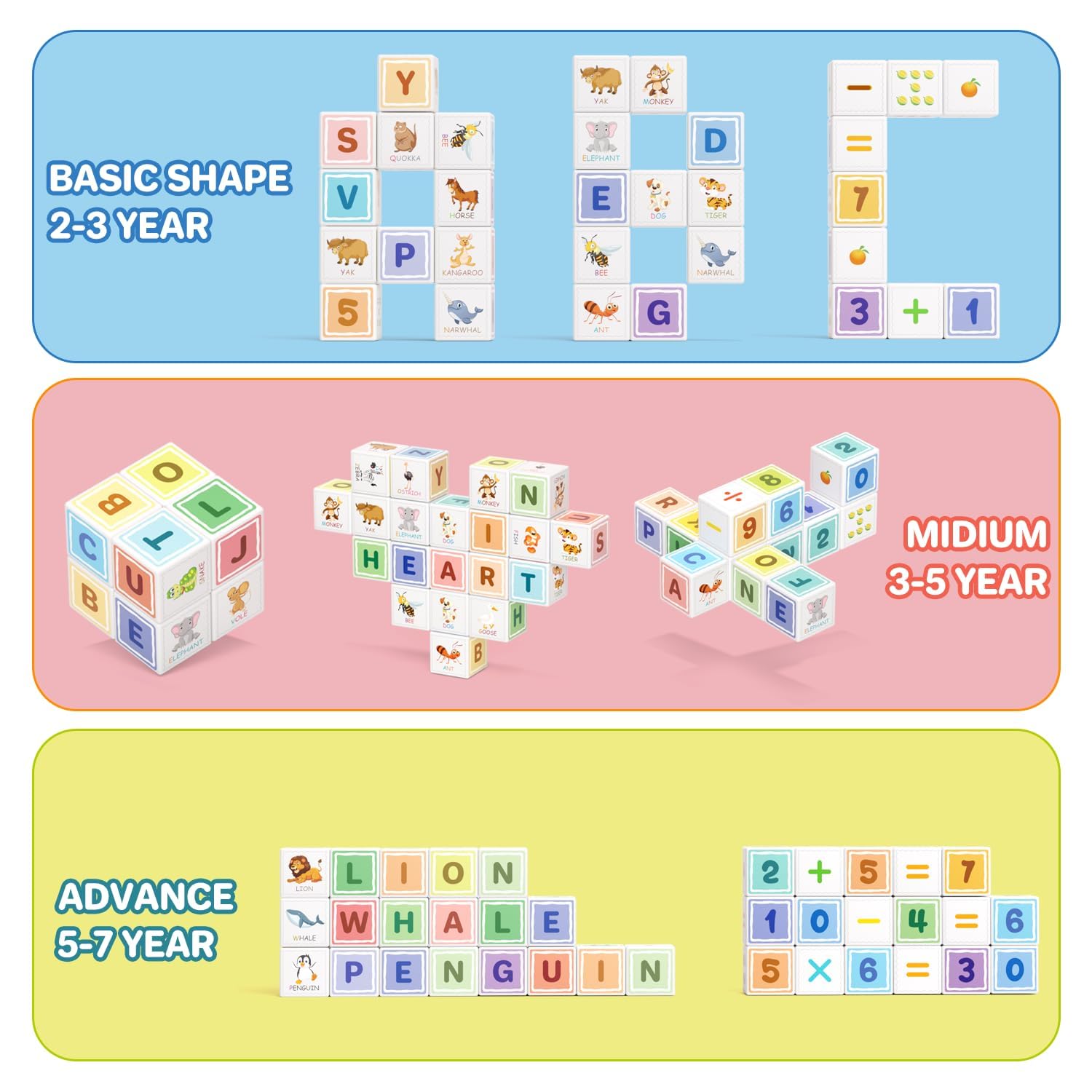 Asago ABC123 gift-ready set suitable for birthdays and classroom activities
