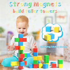 Asago blocks in bright colors promote color recognition and geometry awareness.