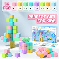 Asago magnetic blocks are large and easy to grasp for tiny hands.