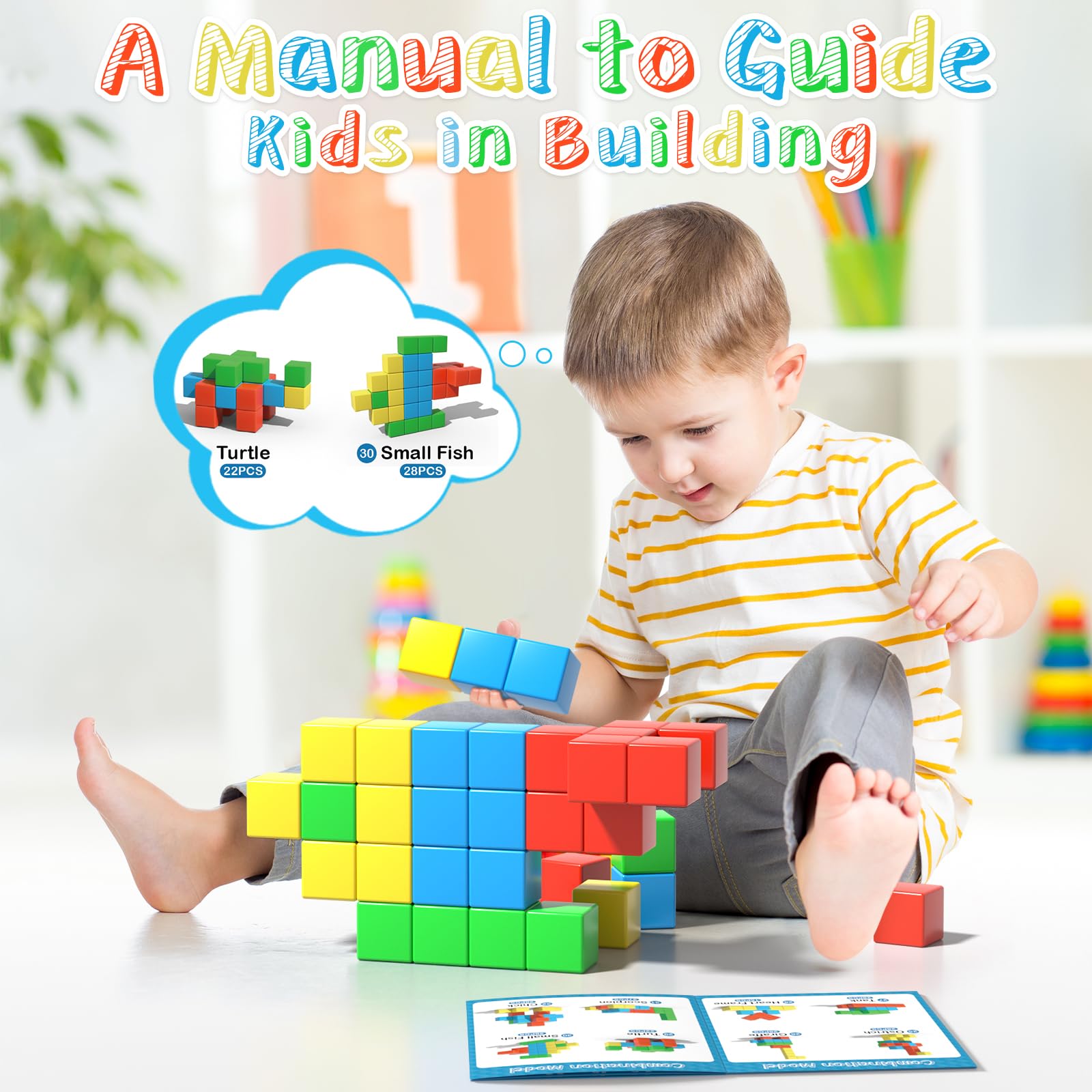 Asago magnetic blocks set being cleaned after play sessions.