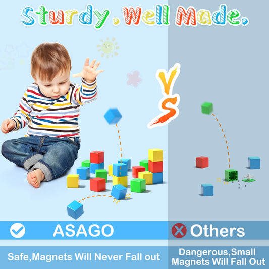 Asago blocks feature strong neodymium magnets for easy, secure connections.