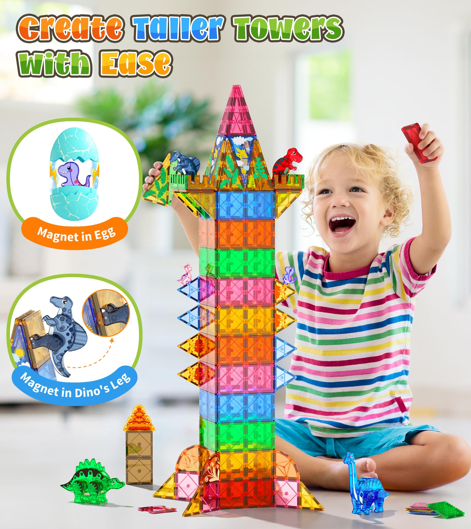 Asago magnetic blocks toddler play developing hand-eye coordination through STEM-style building