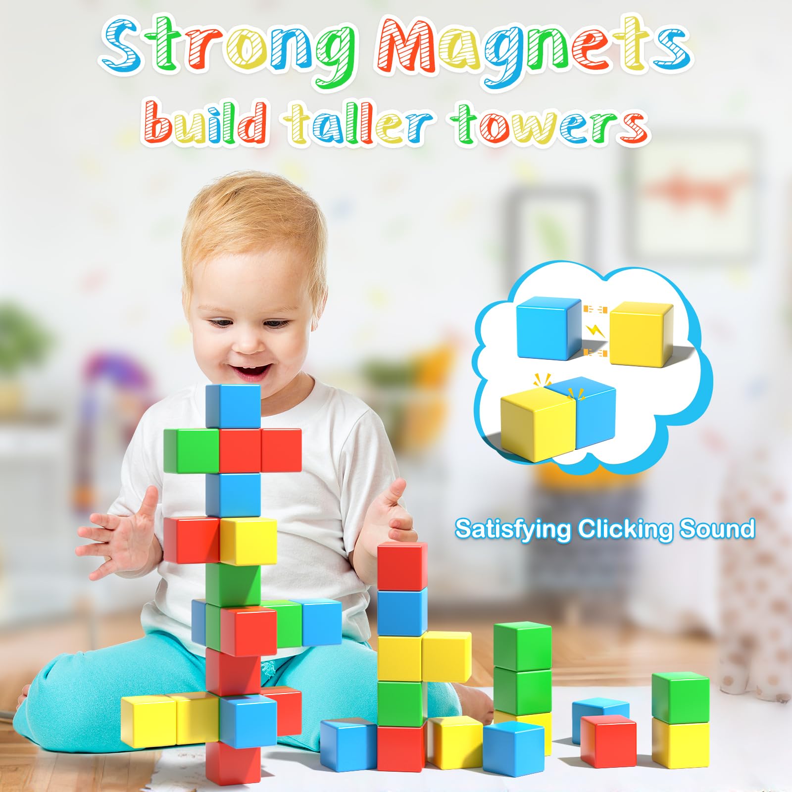Asago blocks toddlers exploring hands-on learning with tactile feedback.