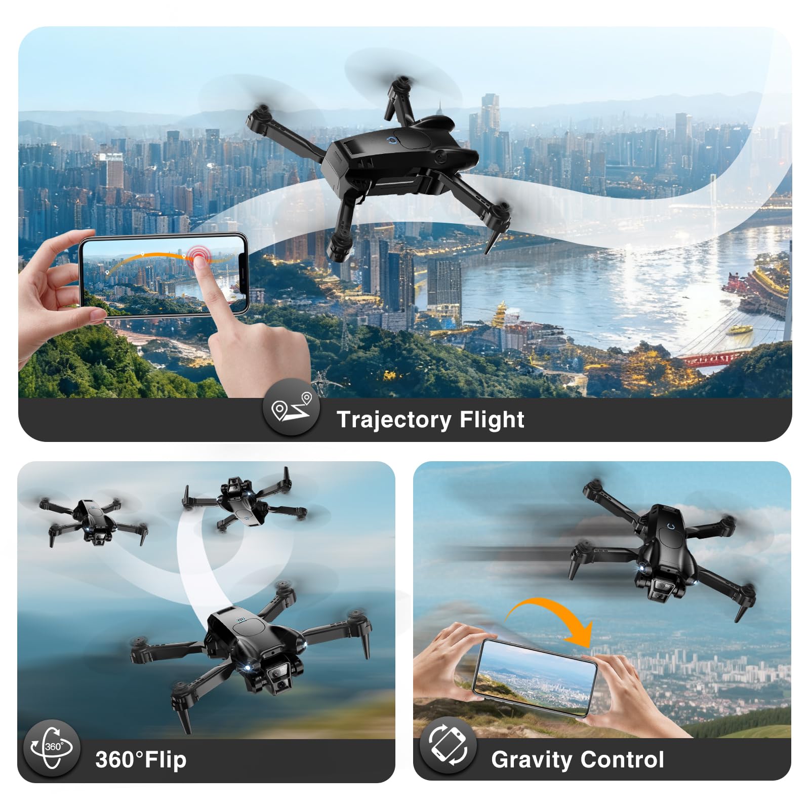 ASFSFQ drone performing 3D flips and gravity control.
