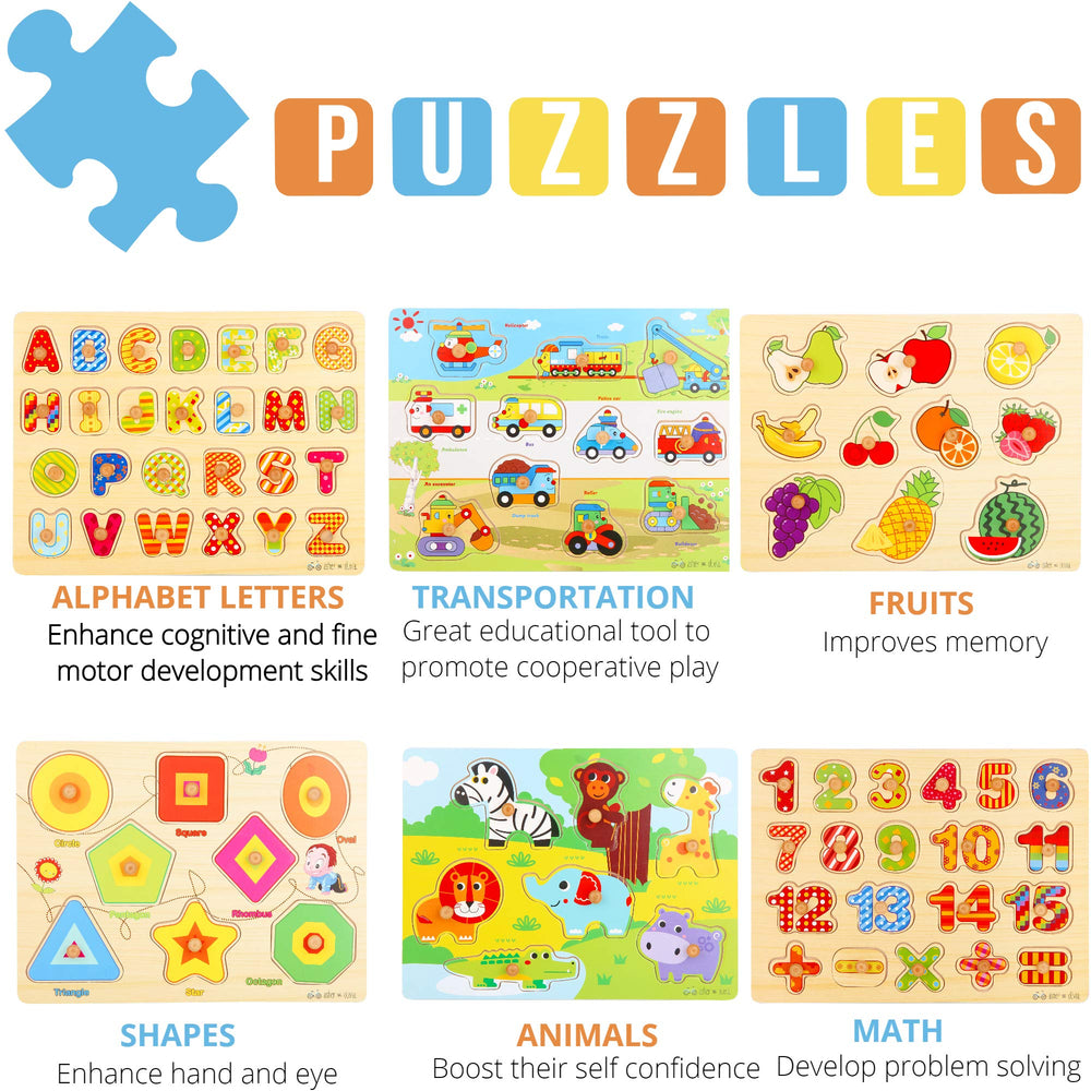 Asher and Olivia shape puzzle strengthens shape recognition and fine motor skills
