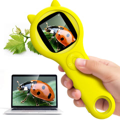 Ashfly handheld microscope with 2-inch LCD screen for vivid real-time observations.
