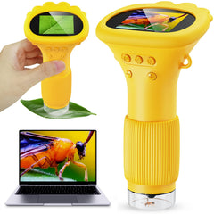 Ashfly Kids Microscope with 2-inch screen for vivid, beginner-friendly observation