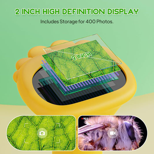 Ashfly microscope with three-level LED light for clear viewing in any condition