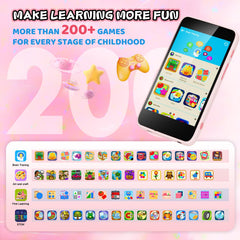 Ashfly Kids Smart Phone offers 210+ learning games to boost math and logic skills.