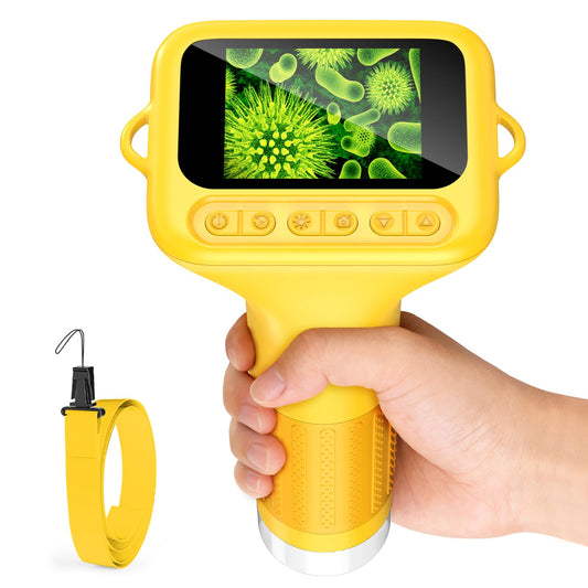 Ashfly Microscope with 2-inch screen for bright real-time observation of samples.