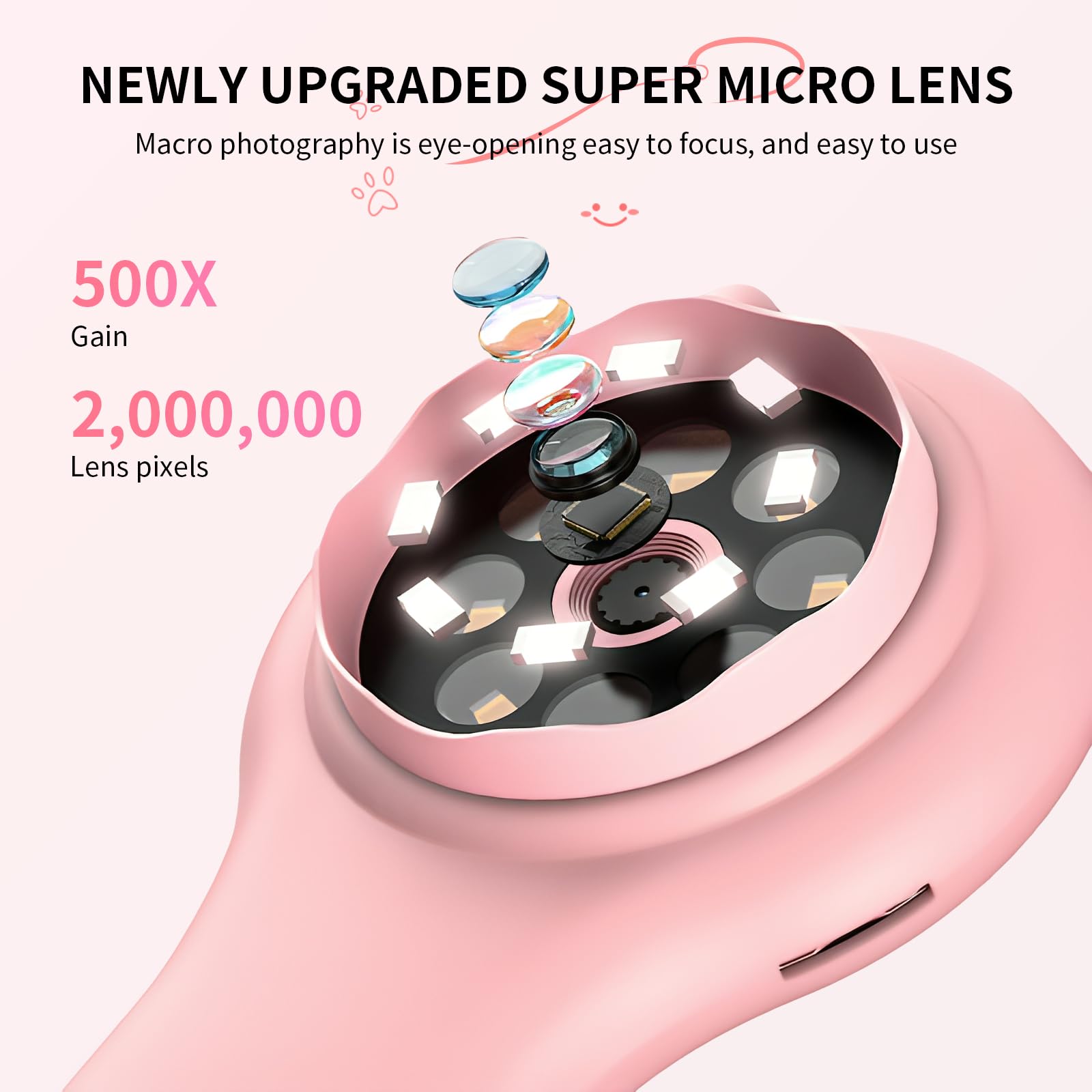 Ashfly portable mini digital microscope reveals fabric fibers in close-up for crafts.