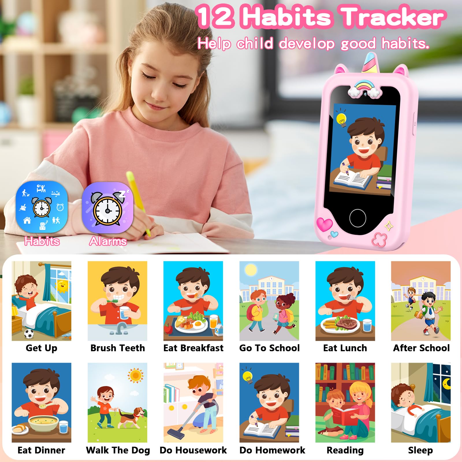 ASIUR 2-8-inch touchscreen is easy for little fingers to navigate
