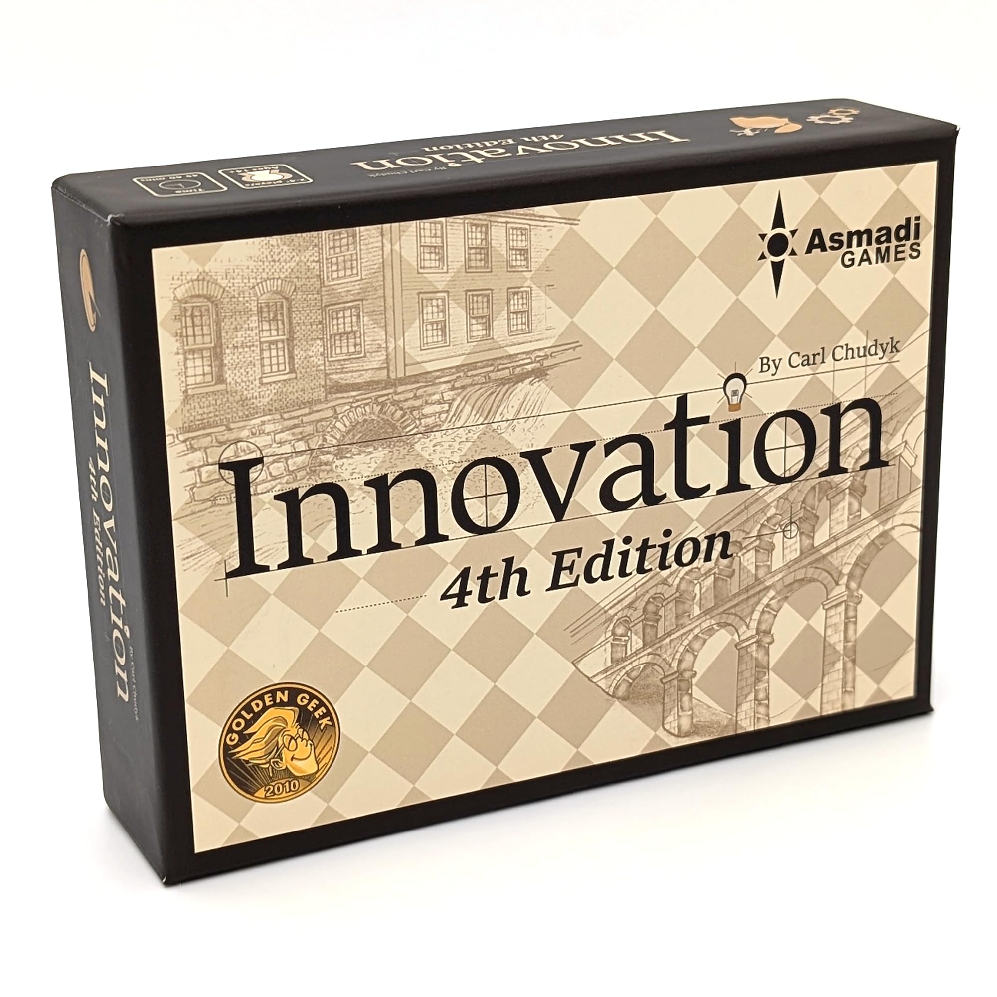 Asmadi Games Innovation 4th Edition box front enhances shelf appeal and giftability.