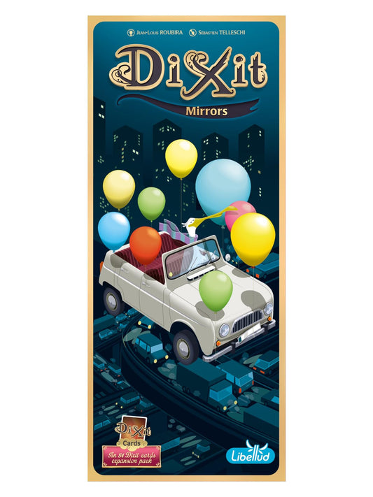 Asmodee Dixit Mirrors card art inspires imaginative storytelling during game night.