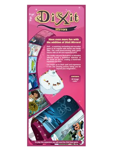 Asmodee Dixit Mirrors dreamscape scene invites creative narratives for players.