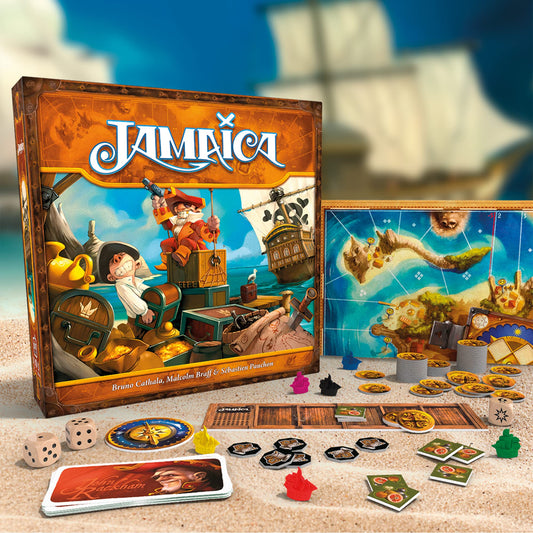 Asmodee Jamaica board and pieces highlight the race to riches for family fun