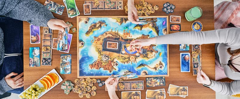 Asmodee Jamaica ship miniatures signal strategic moments during rounds