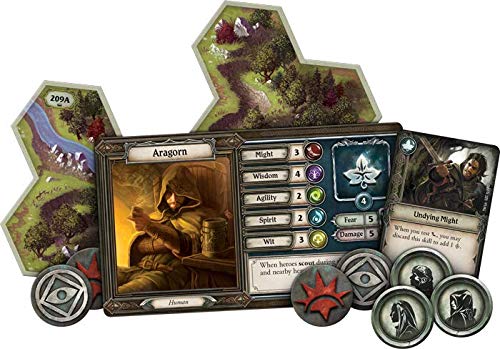 Asmodee The Lord of the Rings Journeys dice and markers for tracking progress