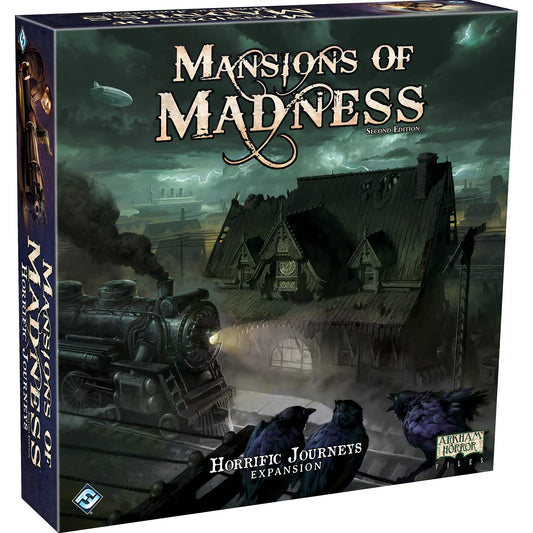 Asmodee Mansions of Madness Horrific Journeys cover art, inviting cooperative mystery play